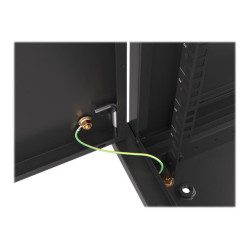 Lanberg Rack cabinet 19" wall-mount 9U/600x600 (flat pack) for self-assembly with metal door, black | Lanberg