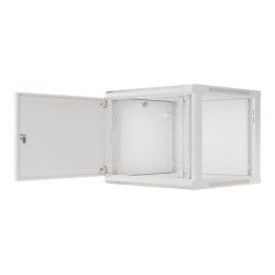 Lanberg Rack cabinet 19" wall-mount 9U/600x600 (flat pack) for self-assembly with metal door, grey | Lanberg