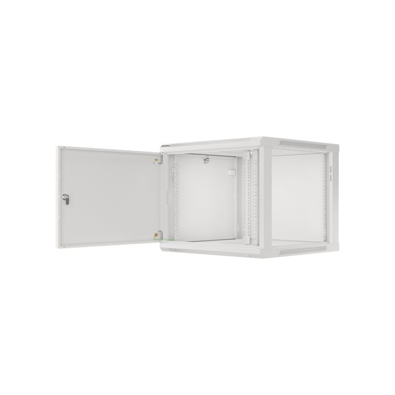 Lanberg Rack cabinet 19" wall-mount 9U/600x600 (flat pack) for self-assembly with metal door, grey | Lanberg