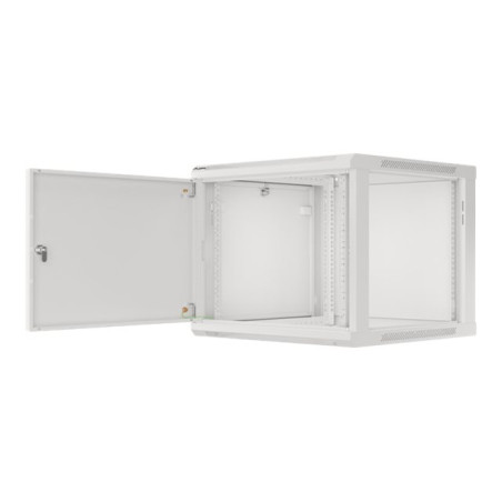 Lanberg Rack cabinet 19" wall-mount 9U/600x600 (flat pack) for self-assembly with metal door, grey | Lanberg
