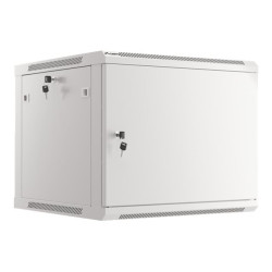 Lanberg Rack cabinet 19" wall-mount 9U/600x600 (flat pack) for self-assembly with metal door, grey | Lanberg