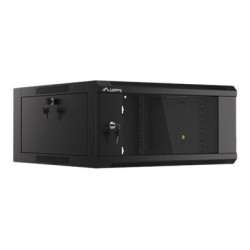 Lanberg Rack cabinet 19" wall-mounted 4U 600 fast assembly (flat pack), black | Lanberg