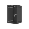 Lanberg Rack cabinet 10" wall-mount 9U/280x310 (flat pack) with glass door, black | Lanberg