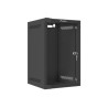 Lanberg Rack cabinet 10" wall-mount 9U/280x310 (flat pack) with glass door, black | Lanberg