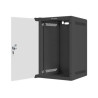 Lanberg Rack cabinet 10" wall-mount 9U/280x310 (flat pack) with glass door, black | Lanberg