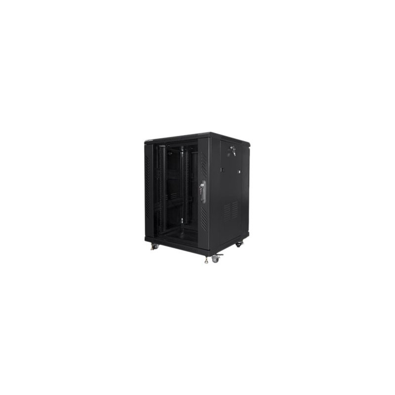 Lanberg Rack cabinet 19" free-standing 15U/600x600 (flat pack), black | Lanberg