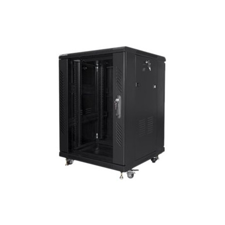 Lanberg Rack cabinet 19" free-standing 15U/600x600 (flat pack), black | Lanberg