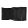 Lanberg Rack cabinet 19" wall-mount 12U/600x450 for self-assembly with metal door (flat pack), black | Lanberg
