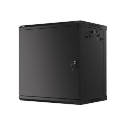 Lanberg Rack cabinet 19" wall-mount 12U/600x450 for self-assembly with metal door (flat pack), black | Lanberg