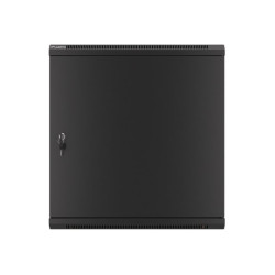 Lanberg Rack cabinet 19" wall-mount 12U/600x450 for self-assembly with metal door (flat pack), black | Lanberg