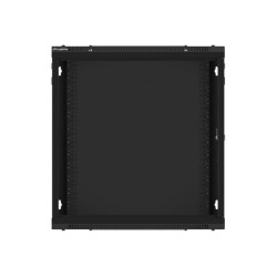 Lanberg Rack cabinet 19" wall-mount 12U/600x450 for self-assembly with metal door (flat pack), black | Lanberg