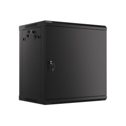 Lanberg Rack cabinet 19" wall-mount 12U/600x450 for self-assembly with metal door (flat pack), black | Lanberg