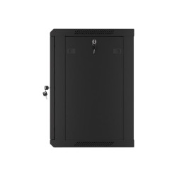 Lanberg Rack cabinet 19" wall-mount 12U/600x450 for self-assembly with metal door (flat pack), black | Lanberg