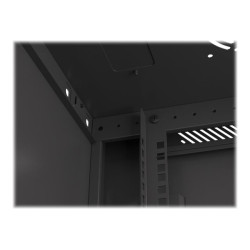 Lanberg Rack cabinet 19" wall-mount 12U/600x450 for self-assembly with metal door (flat pack), black | Lanberg