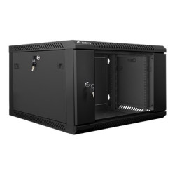 Lanberg Rack cabinet 19" wall-mount 6U/600x600 (flat pack) V2, black | Lanberg