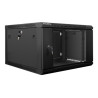 Lanberg Rack cabinet 19" wall-mount 6U/600x600 (flat pack) V2, black | Lanberg