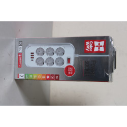 SALE OUT. ColorWay CW-CHE64PDW Power Socket: 6xEU plugs/3xUSB-A/1xUSB-C White 2M | ColorWay | Power Socket | CW-CHE64PDW | DAMAG