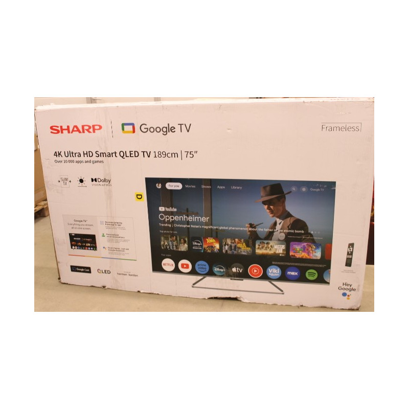 Sharp | 75GP7265E | 75 | Smart TV | Google TV | UHD | DAMAGED PACKAGING