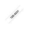 Brother | TZ-S231 Strong Adhesive Laminated Tape | Black on White | TZe | 8 m | 1.2 cm