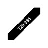 Brother | TZe-335 Laminated Tape | White on Black | TZe | 8 m | 1.2 cm