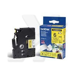 Brother | TZe-FX611 Flexible ID Laminated Tape | Black on Yellow | TZe | 8 m | 6 cm