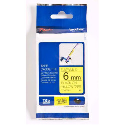 Brother | TZe-FX611 Flexible ID Laminated Tape | Black on Yellow | TZe | 8 m | 6 cm