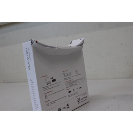 H.L Data Storage Ultra Slim Portable DVD-Writer | GP57EB40 | Interface USB 2.0 | DVD R/RW | CD read speed 24 x | CD write speed 