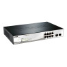 D-LINK DGS-1210-10P, Gigabit Smart III Switch with 8 10/100/1000Base-T PoE ports and 2 combo 1000Base-T/MiniGBIC (SFP) ports, 80