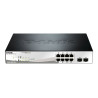 D-LINK DGS-1210-10P, Gigabit Smart III Switch with 8 10/100/1000Base-T PoE ports and 2 combo 1000Base-T/MiniGBIC (SFP) ports, 80