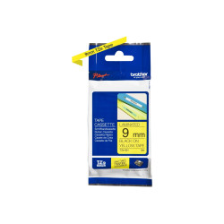 Brother | TZe-621 Laminated Tape | Black on Yellow | TZe | 8 m | 9 cm