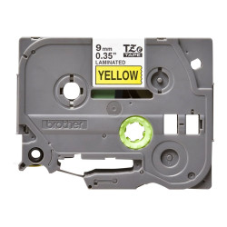 Brother | TZe-621 Laminated Tape | Black on Yellow | TZe | 8 m | 9 cm