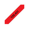Brother | TZE-431 Laminated Tape | Black on Red | TZe | 8 m | 1.2 cm