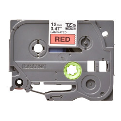 Brother | TZE-431 Laminated Tape | Black on Red | TZe | 8 m | 1.2 cm
