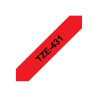 Brother | TZE-431 Laminated Tape | Black on Red | TZe | 8 m | 1.2 cm