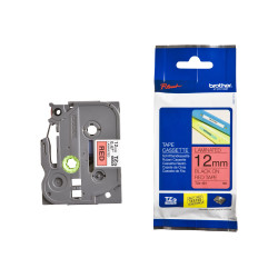 Brother | TZE-431 Laminated Tape | Black on Red | TZe | 8 m | 1.2 cm