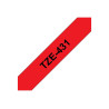 Brother | TZE-431 Laminated Tape | Black on Red | TZe | 8 m | 1.2 cm
