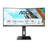 AOC | Curved Monitor | CU34P2A | 34 " | VA | 21:9 | 100 Hz | 1 ms | 3440 1440 | 300 cd/m | Headphone out (3.5mm) | HDMI ports qu