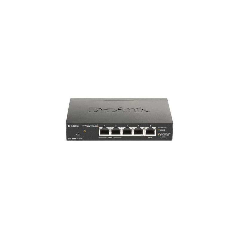 D-Link | 5-Port Gigabit PoE Smart Managed Switch and PoE Extender | DGS-1100-05PDV2 | Web managed | Desktop | Power supply type 