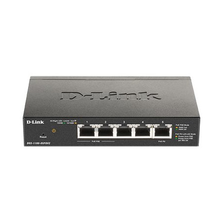 D-Link | 5-Port Gigabit PoE Smart Managed Switch and PoE Extender | DGS-1100-05PDV2 | Web managed | Desktop | Power supply type 