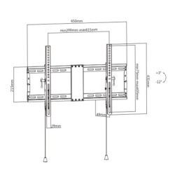 Gembird | Wall mount | Tilt | 37-80 " | Maximum weight (capacity) 70 kg | Black