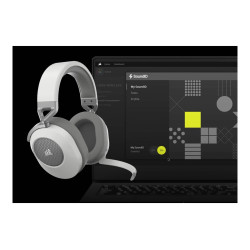 Corsair | Gaming Headset | HS65 | Wireless | Over-Ear | Microphone | Wireless | White