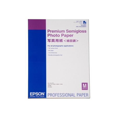 Epson Premium Semigloss Photo Paper, 25 Sheets | 250 g/m | A2 | Photo Paper