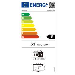 Samsung LS49DG934SUXEN Odyssey G9 G93SD | 49 " | OLED | DQHD | 32:9 | 240 Hz | 0.03 ms | 5120 x 1440 pixels | 250 cd/m | HDMI po
