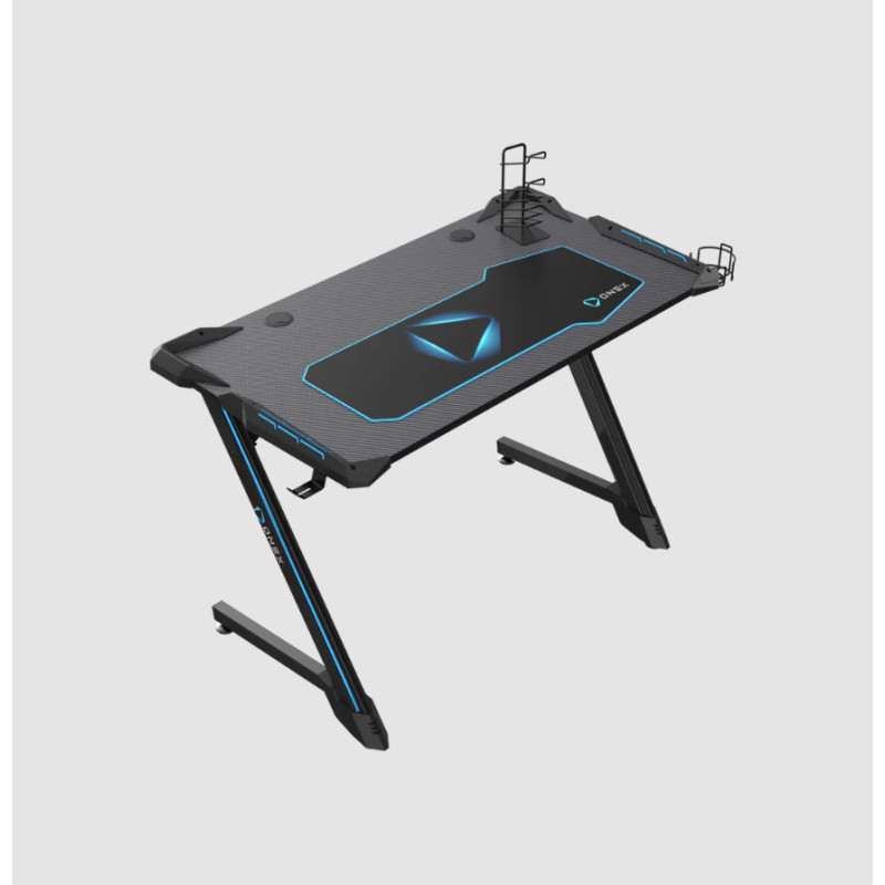 Onex | RGB Gaming Desk w/Cup holder, headset hook, Gamepad holder, 114cm(w) | GD1200Z | Black