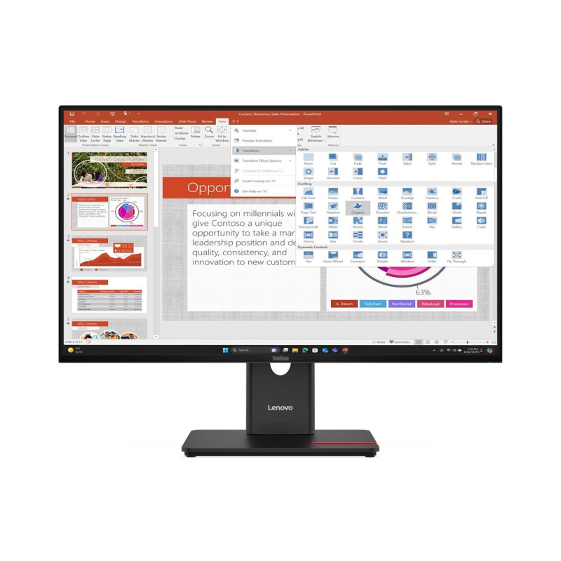 Lenovo T27-40 | 27 " | IPS | 16:9 | 120 Hz | 6 ms | 1920 x 1080 pixels | 300 cd/m | HDMI ports quantity 1 | Black | Warranty 36 