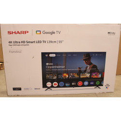 Sharp 55GL4260E | 55" (139cm) | Smart TV | Google TV | 4K UHD | DAMAGED PACKAGING, UNPACKED, UNPACKED ACCESSORIES