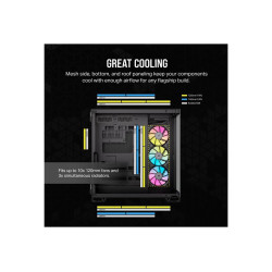 Corsair Dual Chamber PC Case | iCUE LINK 6500X RGB | Black | Mid Tower | Power supply included No | ATX