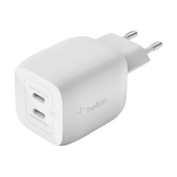 Belkin Dual USB-C GaN Wall Charger with PPS 45W | WCH011vfWH