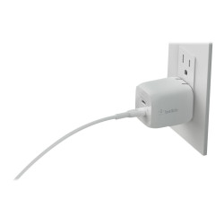 Belkin Dual USB-C GaN Wall Charger with PPS 45W | WCH011vfWH