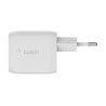 Belkin Dual USB-C GaN Wall Charger with PPS 45W | WCH011vfWH